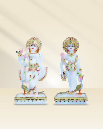 Radha Krishna Set (White)