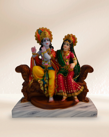 Radha Krishna on Singhasan