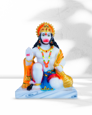 Lord Hanuman Sitting in Abhaya Mudra