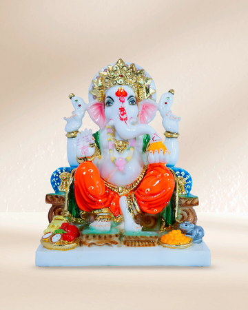 Lord Ganesh with Golden Detailing