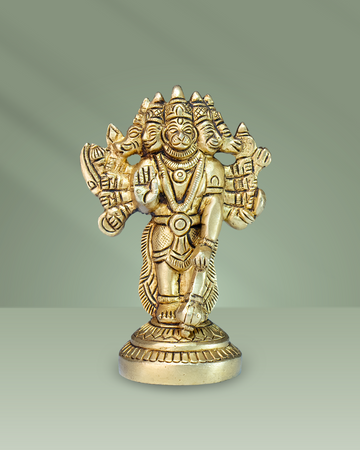 Brass Panchmukhi Hanuman (Standing)