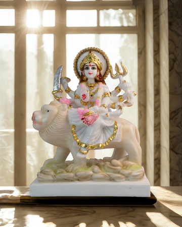 Maa Durga Shakti Pose (White)