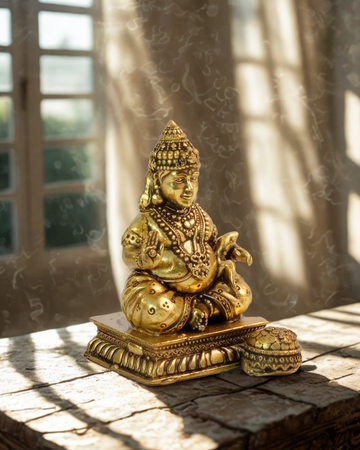Ashtadhatu Lord Kubera with Mongoose