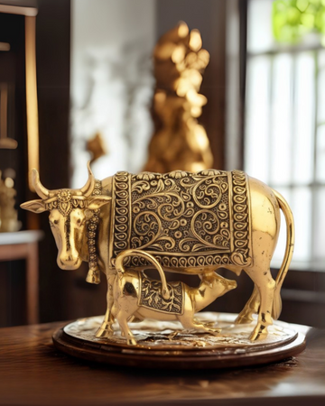 Ashtadhatu Kamdhenu Cow and Calf