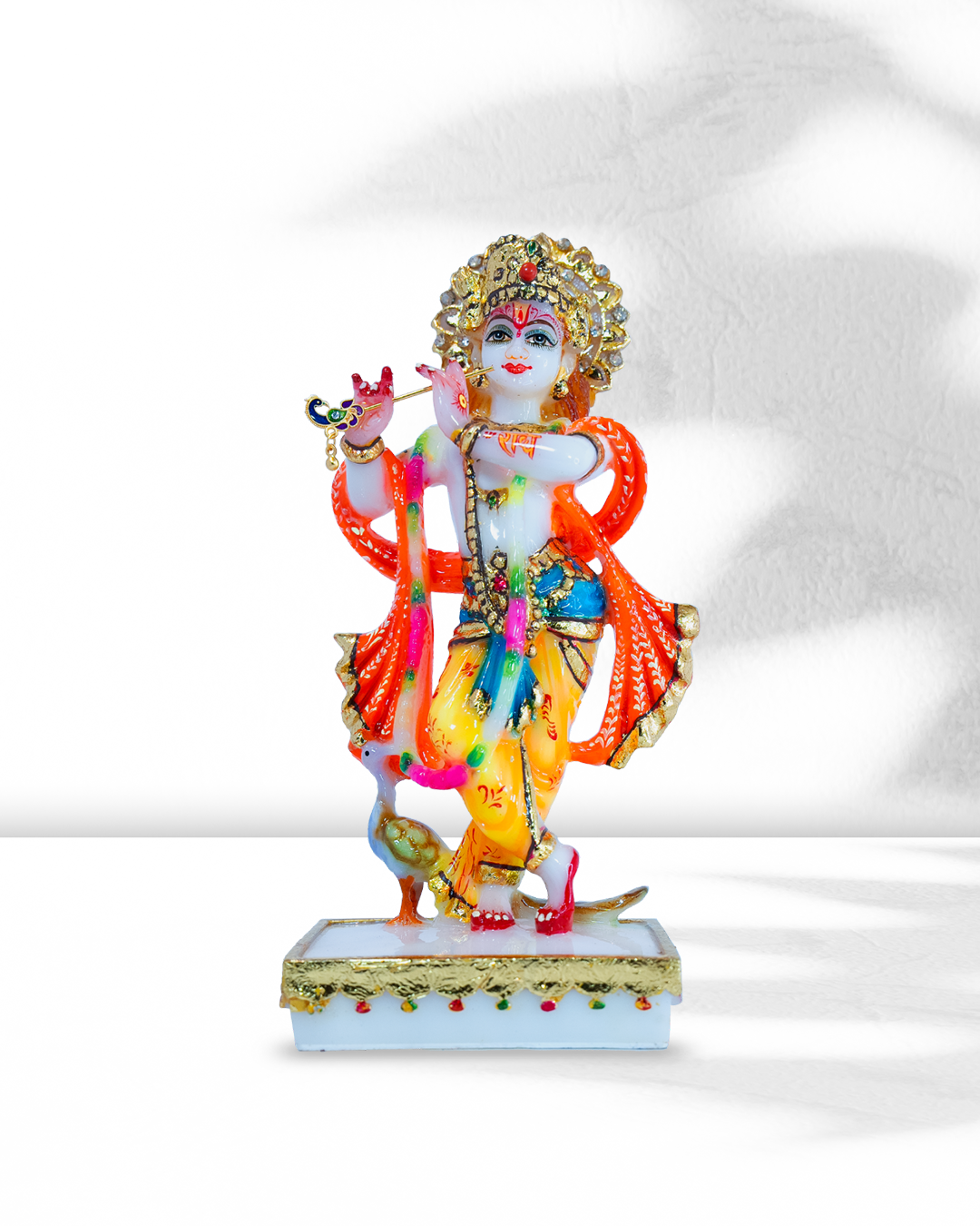 Lord Krishna Playing Flute (Coloured)