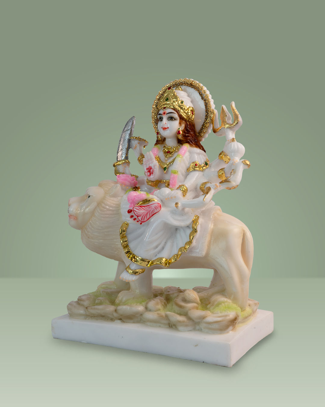 Maa Durga Shakti Pose (White)