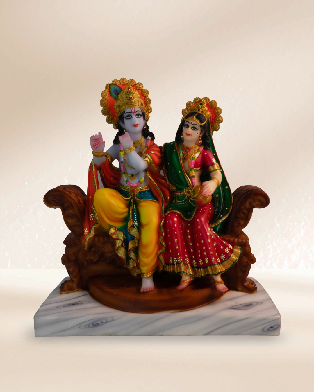 Radha Krishna on Singhasan