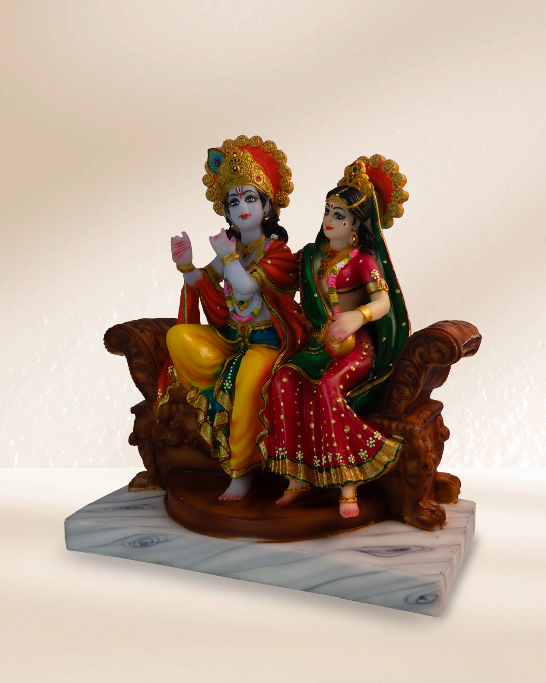 Radha Krishna on Singhasan