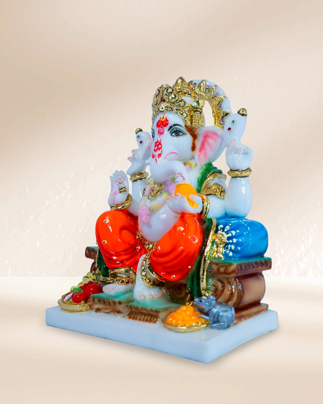 Lord Ganesh with Golden Detailing