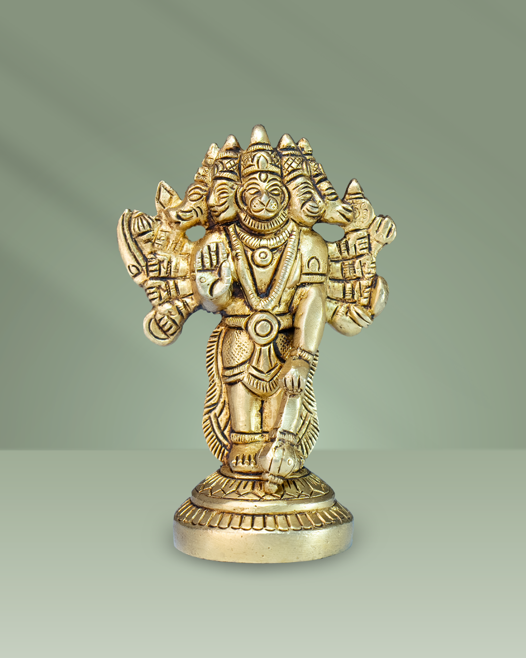 Brass Panchmukhi Hanuman (Standing)